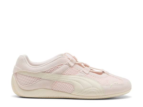 Featuring a pink ballet flat sneaker from PUMA.