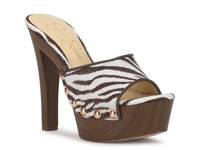 Cynlia Platform Sandal Ivory/Brown Zebra Print view