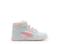 Rebound Layup High-Top Sneaker - Kids' White/Blue/Pink view