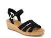 Julia Espadrille Wedge Sandal Black view