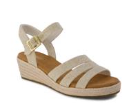 Julia Espadrille Wedge Sandal Beige/Gold Metallic view