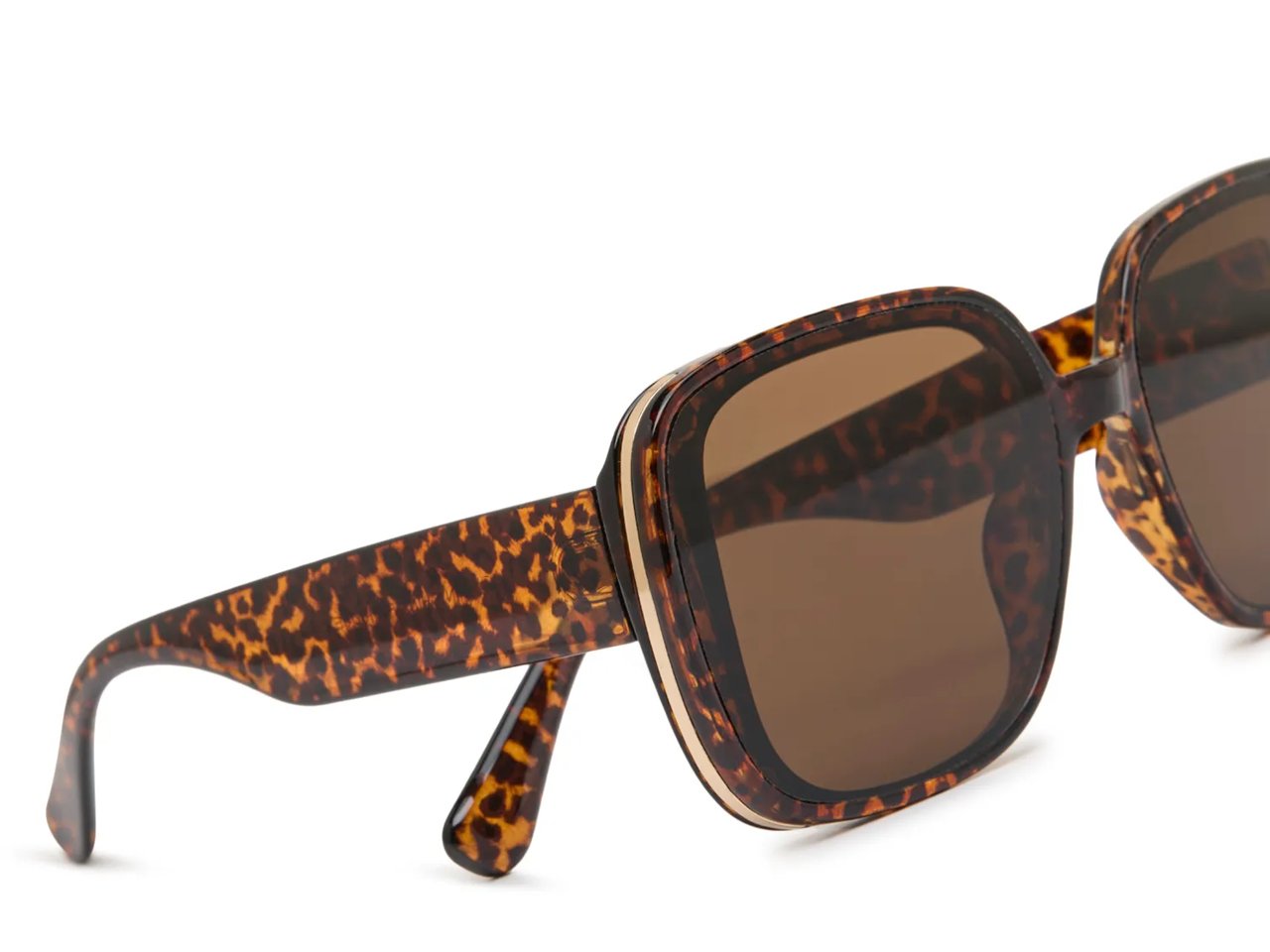 Lynx Leopard Square Sunglasses