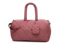 Diamond Quilted Duffle Bag Dark Pink view