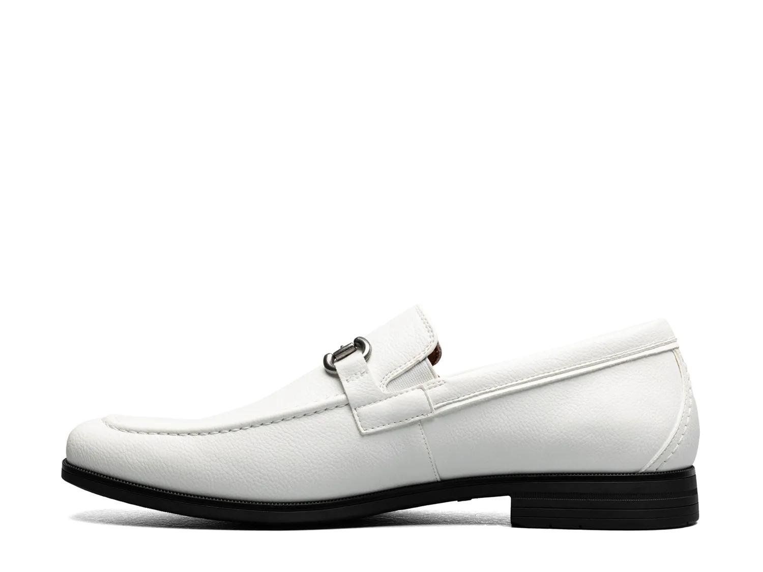 Stacy Adams Shoes Richmont Moc Toe Bit Slip On White Tumbled Size 9 — photo 2
