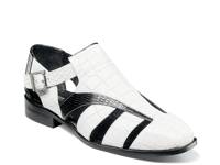 Calandro City Sandal Black/White Croc Print view