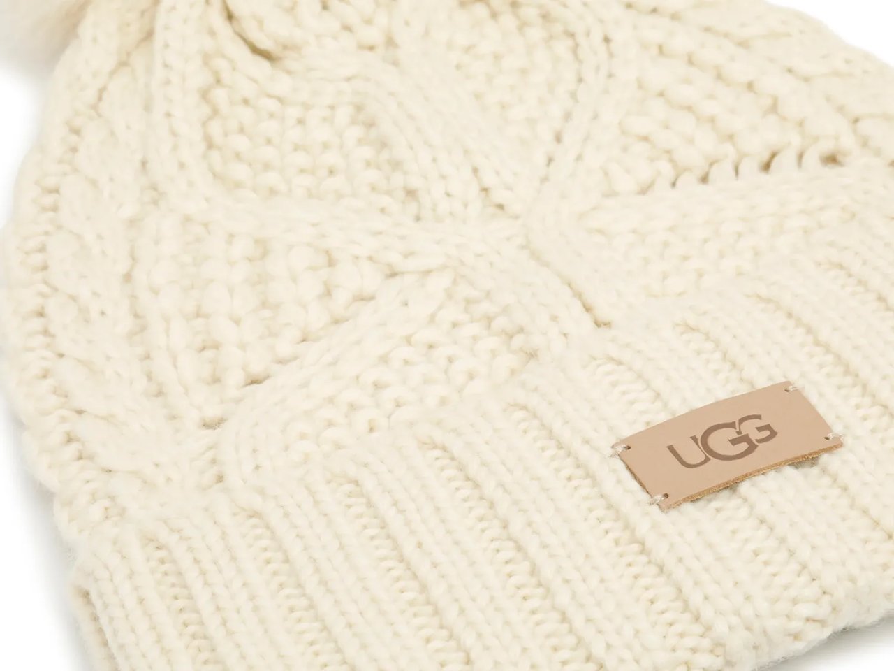 Cable Knit Pom Beanie