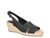 Resort Espadrille Wedge Sandal Black view