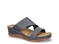 Larrain Wedge Slide Navy view