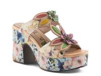 Ballof Fire Platform Sandal Beige view