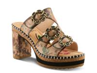 Mile Marker Platform Sandal Beige view