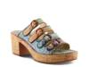 Tee Timer Platform Sandal Blue view