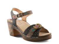 Upper Buck Platform Sandal Black view
