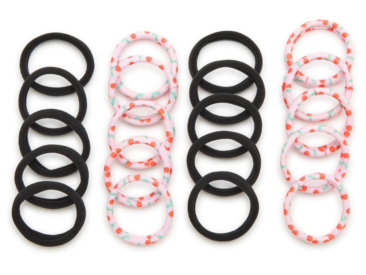 Black Cherry Seamless Hair Ties - 20 Pack