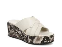 Dawn Wedge Sandal Cream/Black Snake Print view