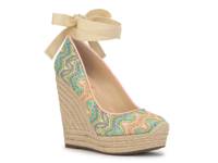 Zexie Espadrille Wedge Sandal Blue/Green Multicolor view