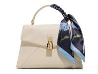 Poppy 2.0 Leather Satchel Beige view