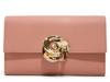 Kira Rose Leather Clutch Dark Rose Pink view