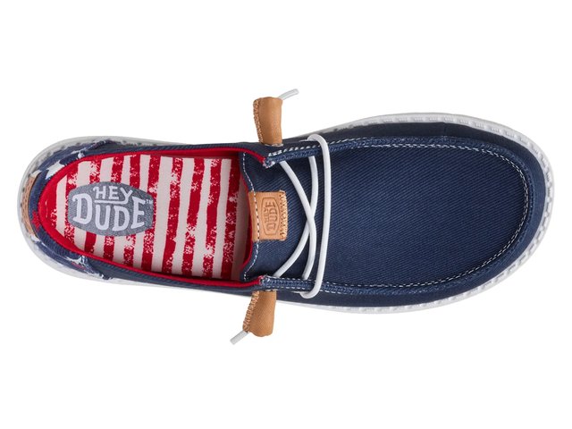 Hey Dude Americana Slip-Ons in Red, White & Blue Hey Dude Men main image 2