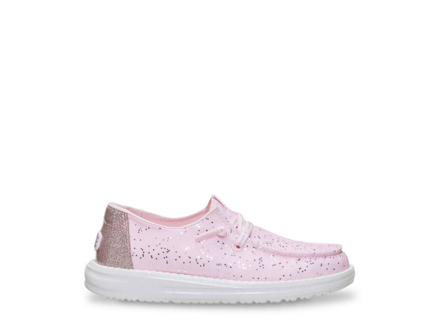 Featuring the girls' HEYDUDE Wendy Sparkle Surprise Slip-On. Click to shop this shoe.