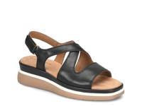 Amethyst Wedge Sandal Black view