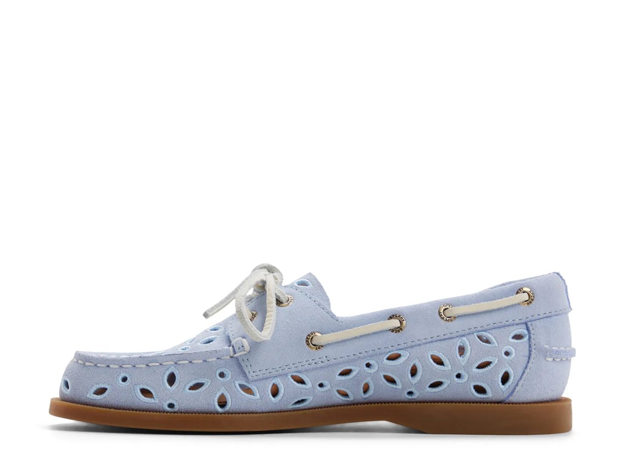 Embroidered Perforated Authentic Original 2-Eye Boat Shoe