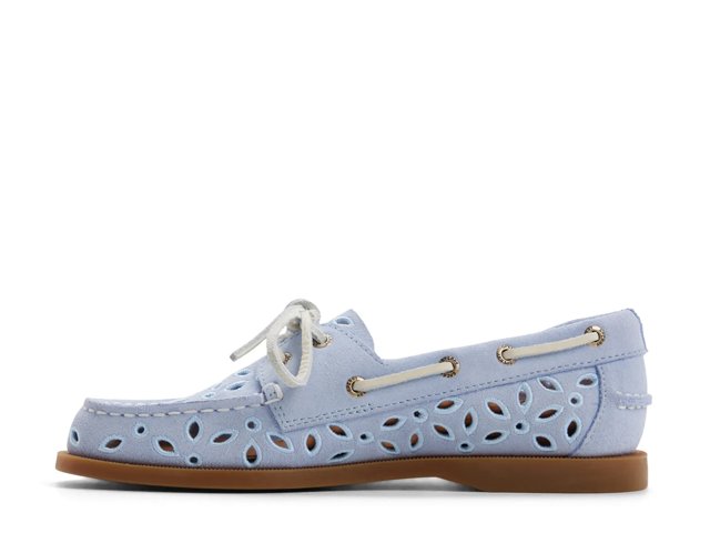 Embroidered Perforated Authentic Original 2-Eye Boat Shoe
