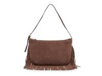 Ivy Suede Shoulder Bag Dark Brown view