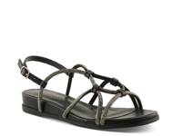 Paneer Wedge Sandal Black view
