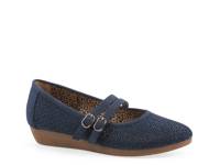 Rivian Mary Jane Wedge Slip-On Navy view
