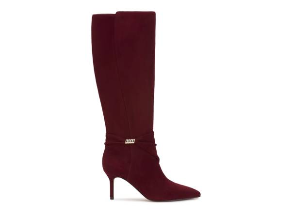 Click to shop red wide calf boots.