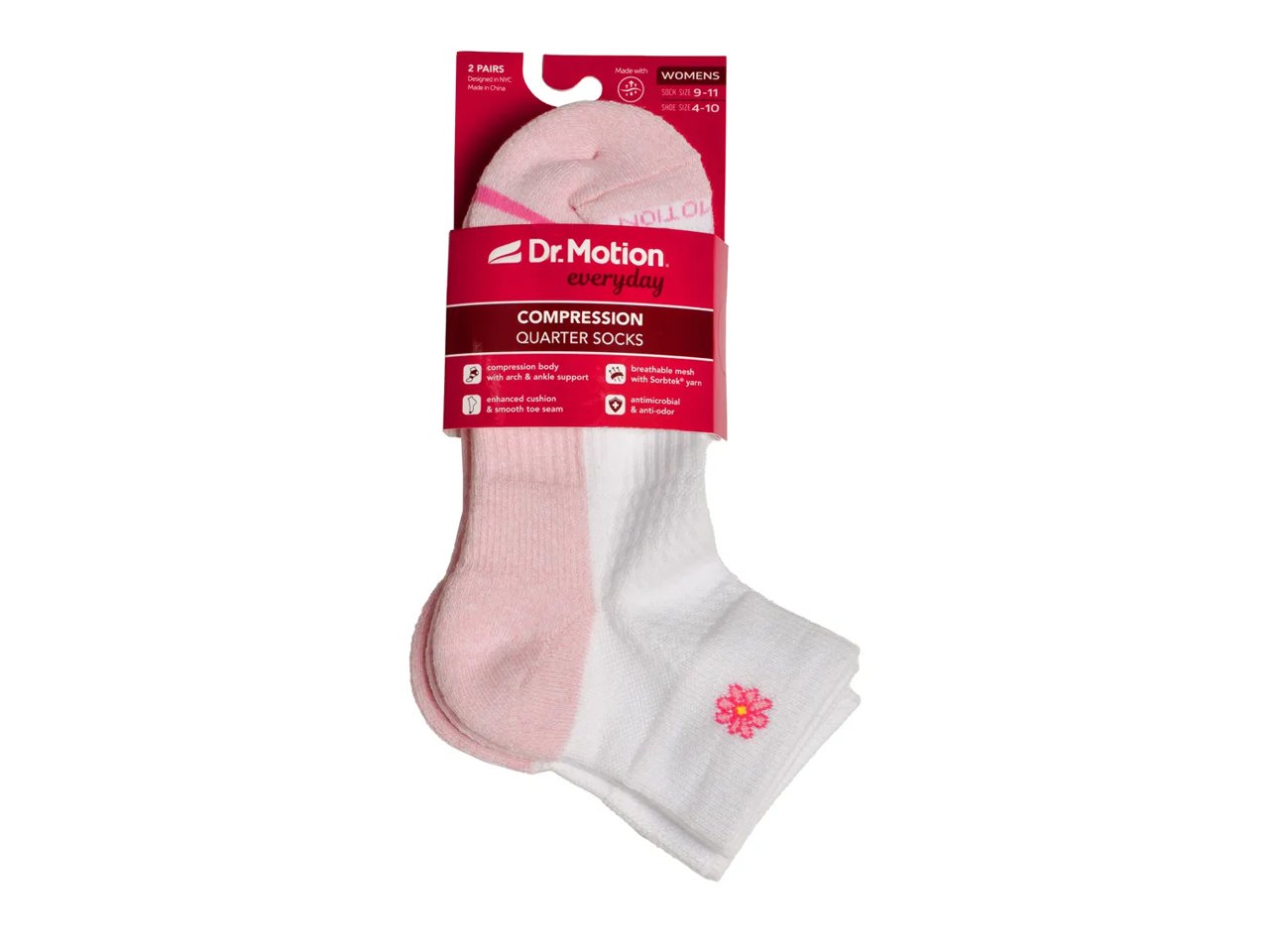 Floral Women's Quarter Ankle Socks - 2 Pack