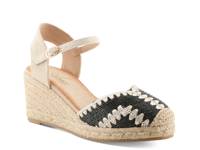 Adrina Espadrille Wedge Sandal Black/White view