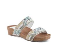 Bahamian Wedge Sandal Off White/Multicolor view