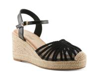 Espalli Espadrille Wedge Sandal Black view