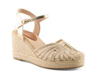 Espalli Espadrille Wedge Sandal Gold Metallic view