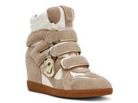 Mavis Wedge Sneaker Sand Suede view