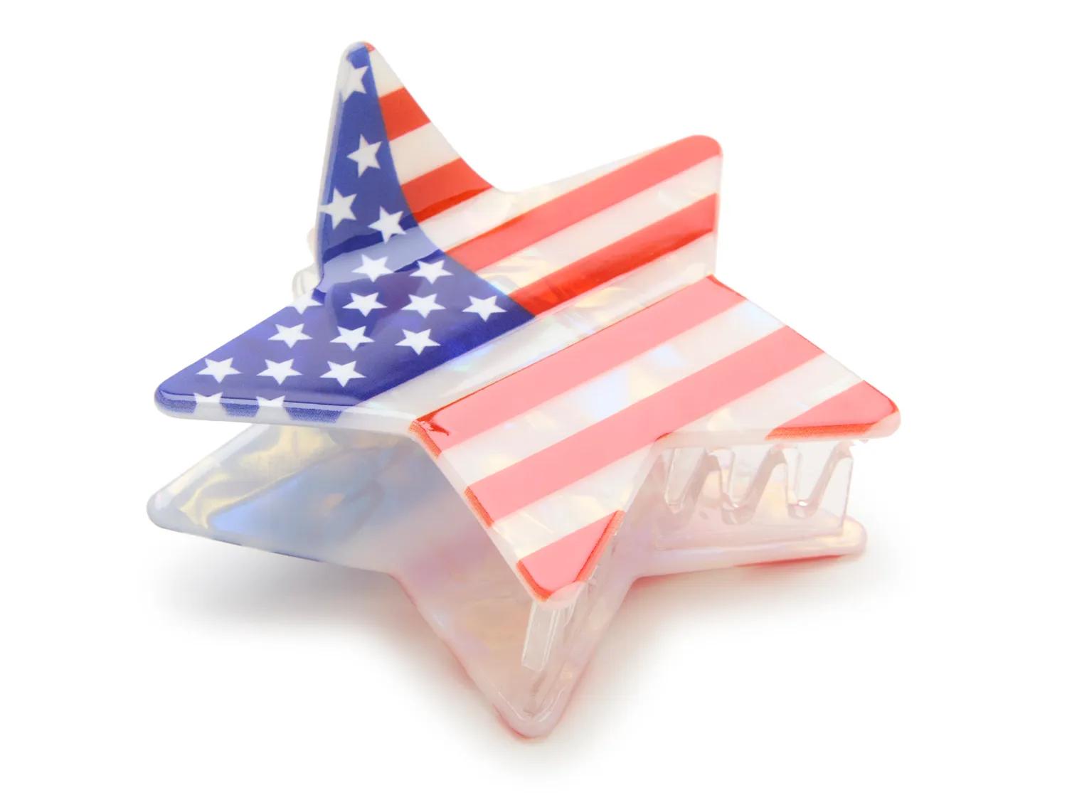 American Flag Star Hair Clip