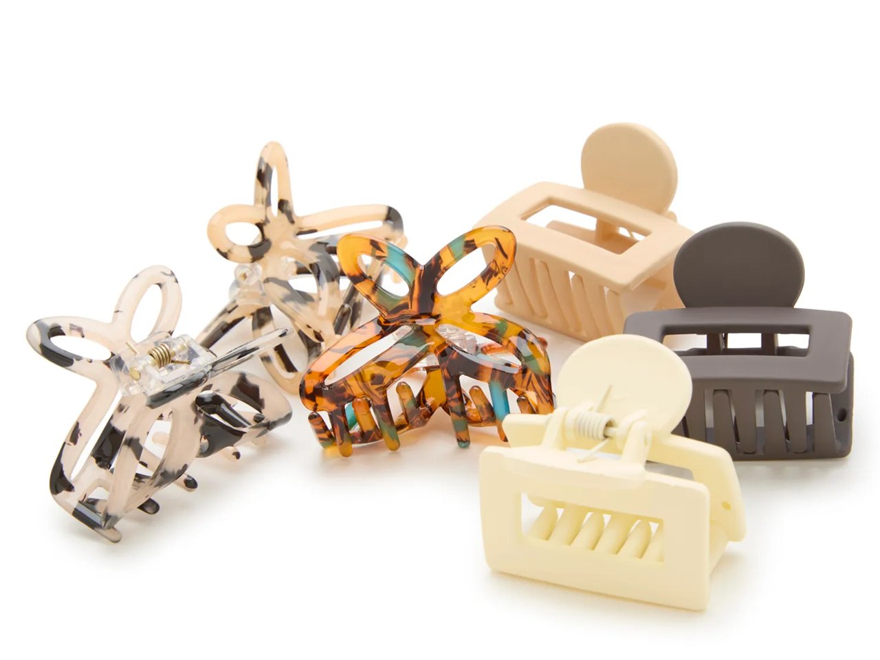 Butterfly Mix Mini Hair Clips Set - 6 Pack