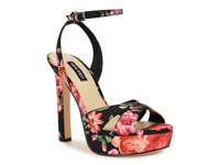Wilda Platform Sandal Black Multicolor Floral view