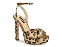 Wilda Platform Sandal Tan Leopard Print view