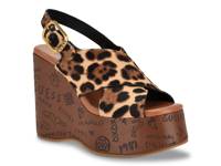 Yarisel Wedge Sandal Brown/Beige Leopard Print view
