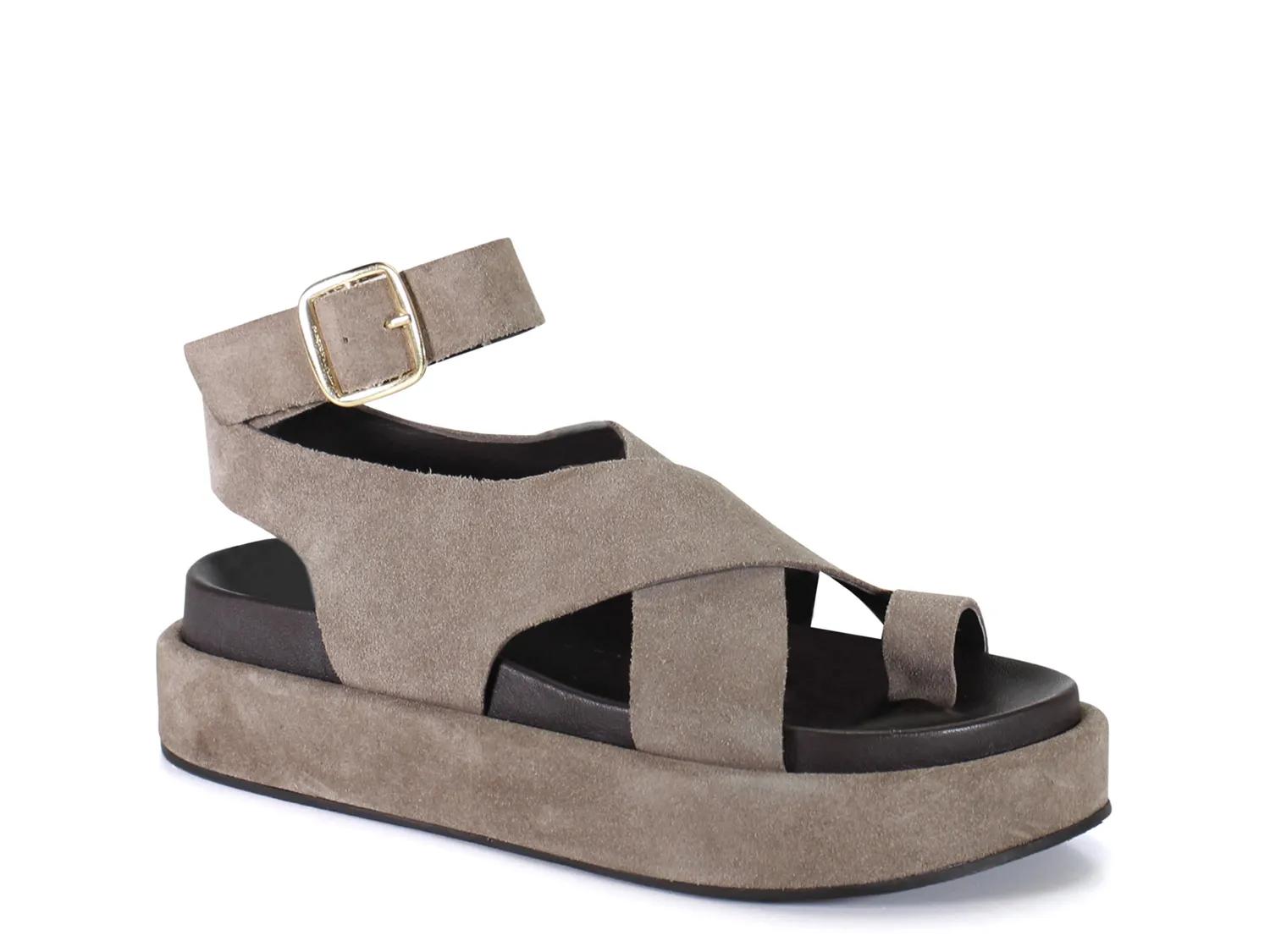 Diba True Sugar Fix Platform Sandal | Women's | Taupe | Size 6 | Sandals | Ankle Strap