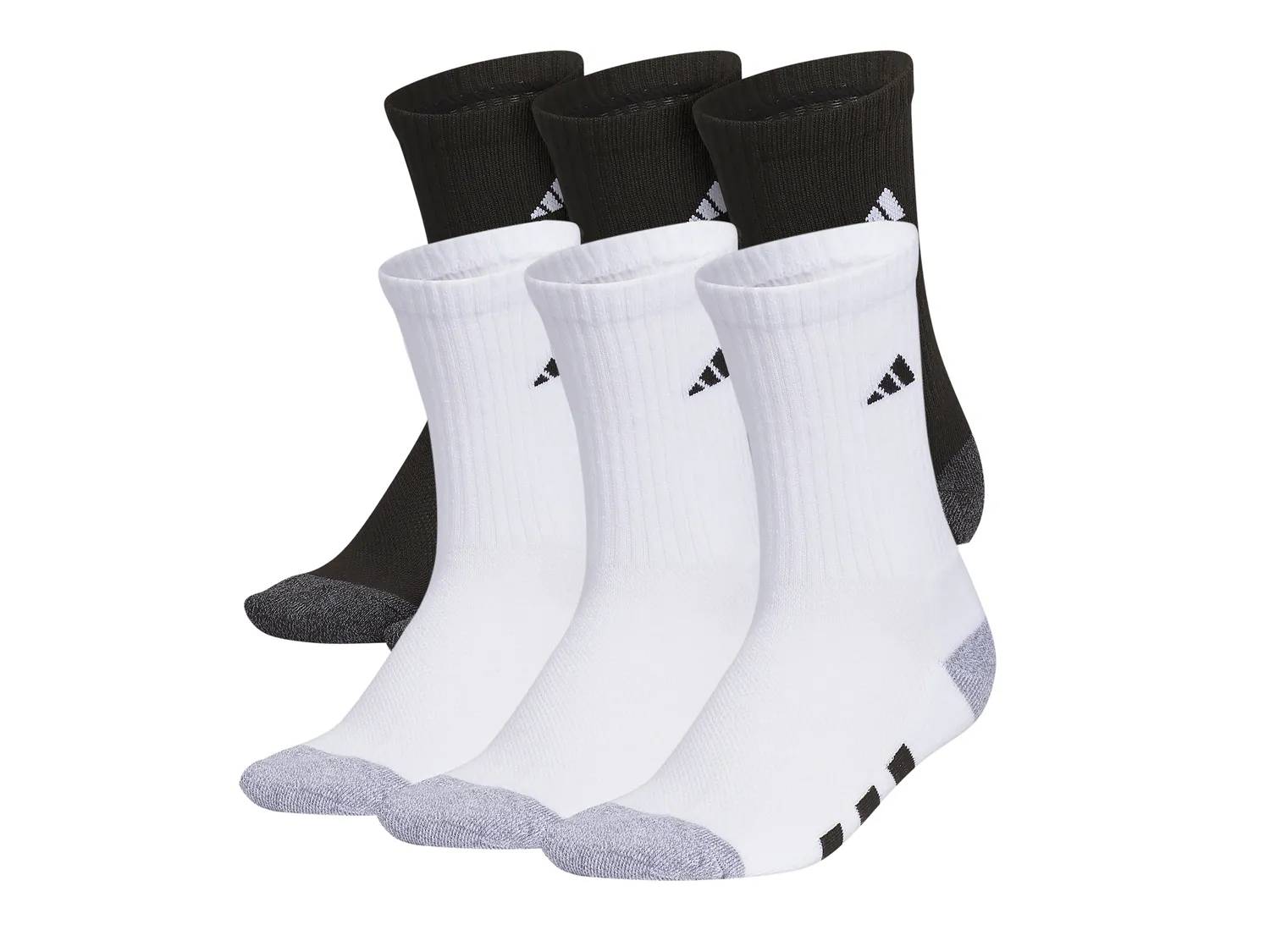 Athletic Cushioned Kids' Crew Socks - 6 Pack