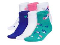 Cushioned Graphic Kids' Quarter Socks - 6 Pack Multicolor view