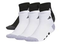 Athletic Cushioned Kids' Quarter Ankle Socks - 6 Pack White/Black view