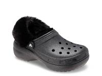 Classic Fuzzy Lined Platform Clog - Women's Black view
