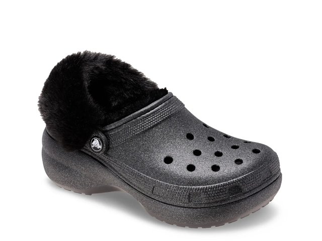 Classic Fuzzy Lined Platform Clog - Women's
