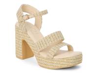 Alessia Platform Sandal Beige Raffia view