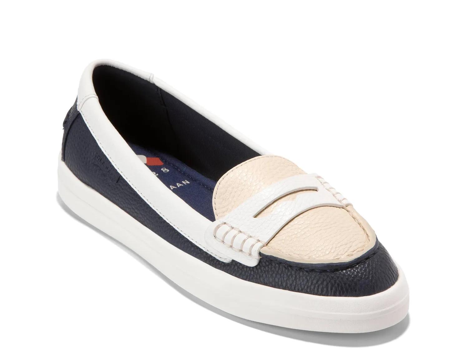 COLE HAAN Vintage Colorblock Leather Penny Loafer in Navy & White Size 9 1/2 D Men main image 2