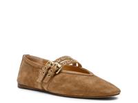 Lydia Mary Jane Flat Taupe Suede view